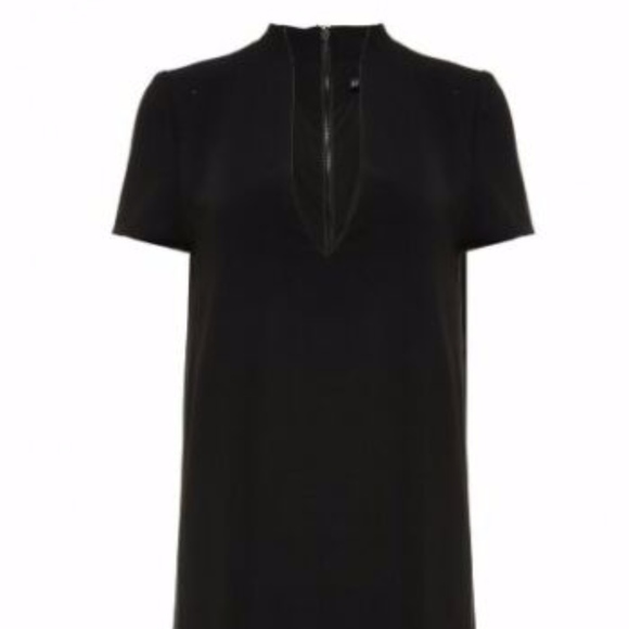 NWT $265 Alice + Olivia Black Seamed V-Neck Boxy Dress in size XS! - Picture 3 of 8